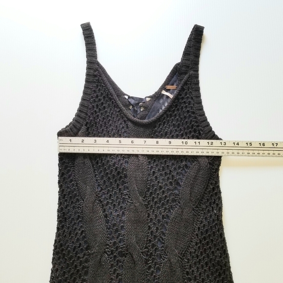 Free People Black Crochet Mini Cocktail Parry Evening Dress, size S/P - Picture 7 of 10